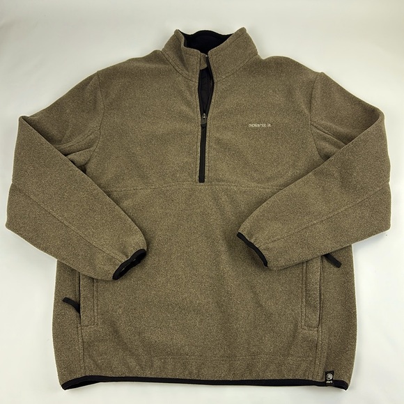 Solaris 1/2 Zip Fleece Pullover. Large. Chocolate Brown. Kangaroo front pocket - Picture 1 of 8